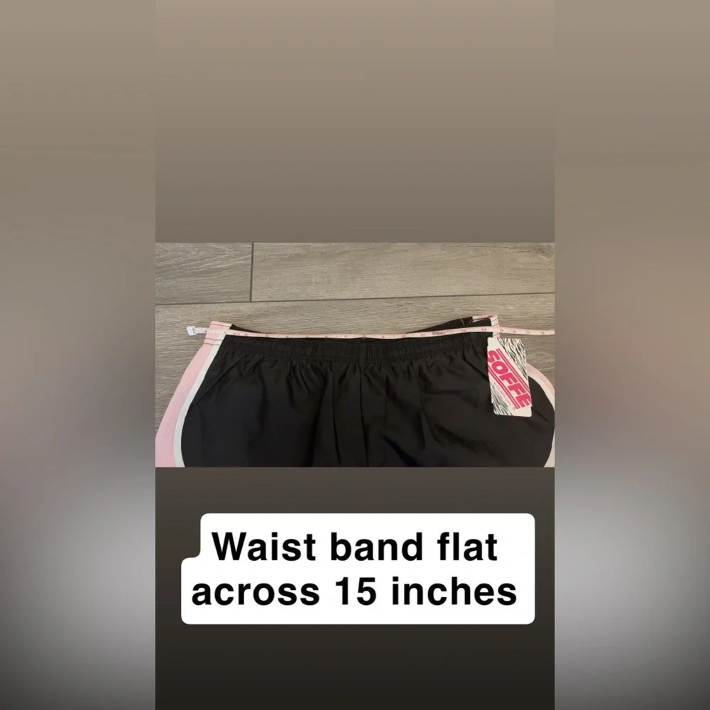 Soffe Women’s Size Medium Athletic Shorts Black & Pink Lined Brand New W Tags! - Picture 6 of 8